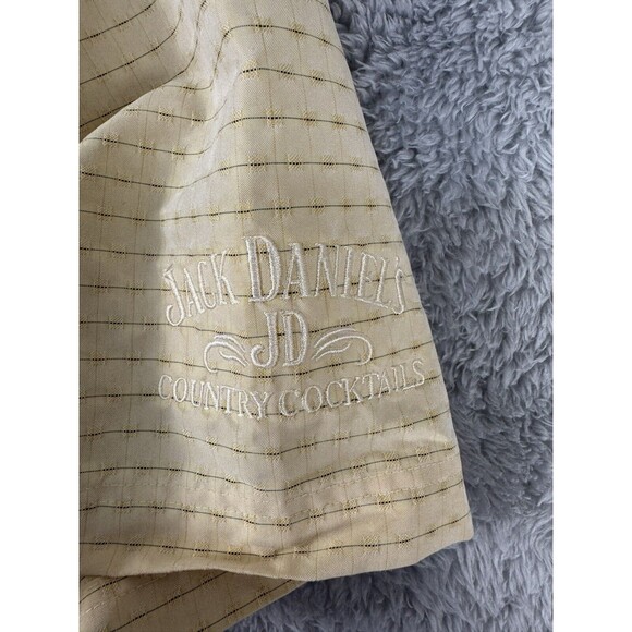 Vintage oobe Button Up Shirt Mens XLarge Beige Short Sleeve - Picture 5 of 9